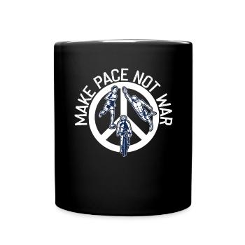 Speed up instead of war triathlete - Full Colour Mug - black - Front