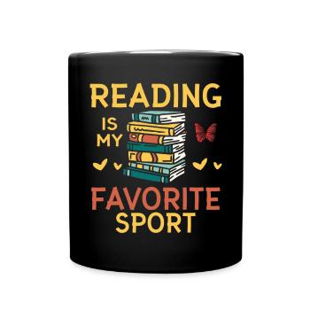 Lesen Ist Mein Lieblings -Sportbuchliebhaber - Tasse einfarbig - Schwarz - Vorne