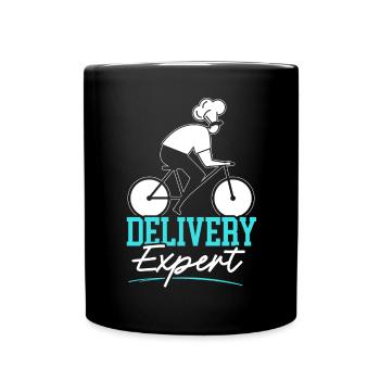 Delivery Expert Courier Food Delivery Driver - Full Colour Mug - black - Front