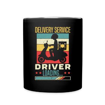 Delivery Service Driver Courier Food Delivery Guy - Full Colour Mug - black - Front