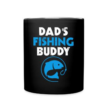 Pères Copain de pêche Père et fils Voyage de pêche - Mug uni - noir - Devant
