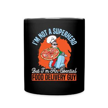 I'm An Essential Food Delivery Guy Courier - Full Colour Mug - black - Front