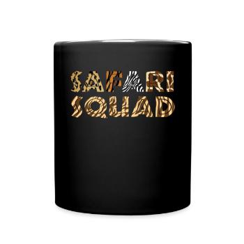 Safari Squad African Family Urlaub Sommerreise - Tasse einfarbig - Schwarz - Vorne