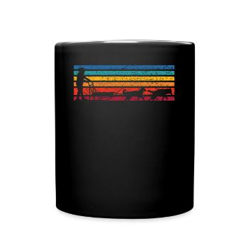 Mush Mushing Schlitten Hund Schlitten Musher Huskie - Tasse einfarbig - Schwarz - Vorne