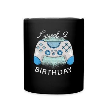 Cadeau d’anniversaire de jeu d’anniversaire de niveau 2 - Mug uni - noir - Devant