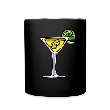 Cocktail Glass - Full Colour Mug - black - Front