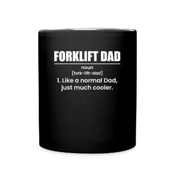 Chariot élévateur Papa Définition Chemise Cadeau - Mug uni - noir - Devant