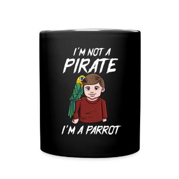 Yellow parrot - Full Colour Mug - black - Front