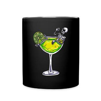 Skeleton Cocktail - Full Colour Mug - black - Front