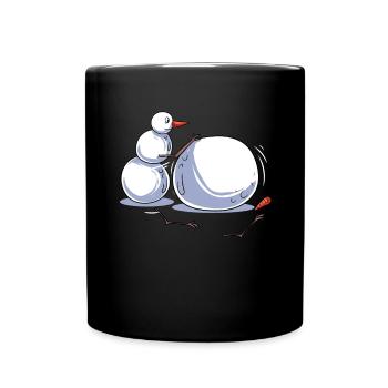 Bonhomme de neige - Mug uni - noir - Devant