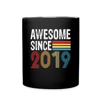 Awesome Since 2019 Birthday 2019 Vintage 2019 - Full Colour Mug - black - Front