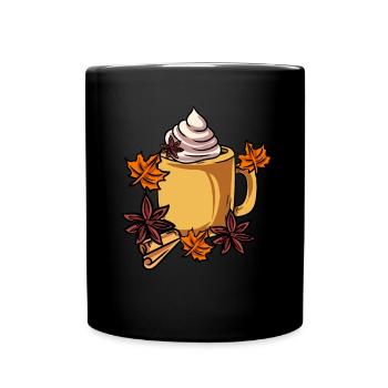 Heiße Schokolade - Tasse einfarbig - Schwarz - Vorne