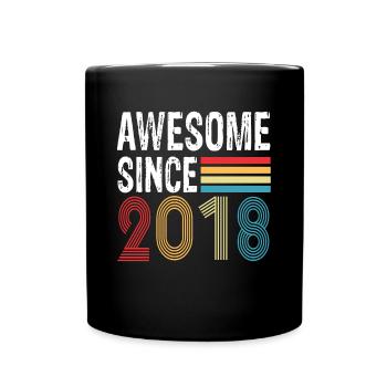 Awesome Since 2018 Birthday 2018 Vintage 2018 - Full Colour Mug - black - Front