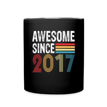 Awesome Since 2017 Birthday 2017 Vintage 2017 - Full Colour Mug - black - Front
