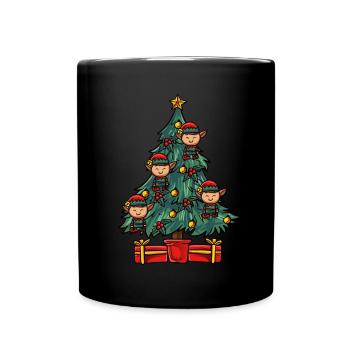 Christmas Tree Christmas Tree - Full Colour Mug - black - Front