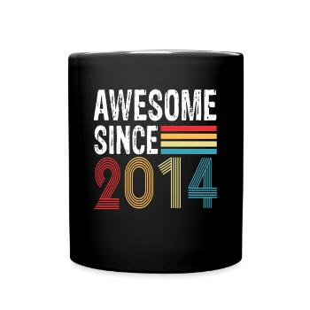 Génial depuis 2014 Anniversaire 2014 Millésime 2014 - Mug uni - noir - Devant