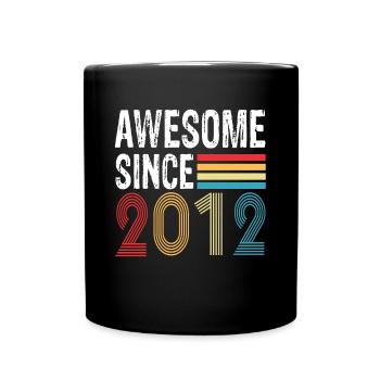 Awesome Since 2012 Birthday 2012 Vintage 2012 - Full Colour Mug - black - Front