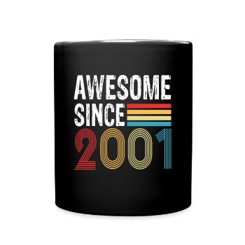Génial depuis 2001 Anniversaire 2001 Millésime 2001 - Mug uni - noir - Devant