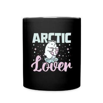 Polar bears Arctic lover - Tasse einfarbig - Schwarz - Vorne