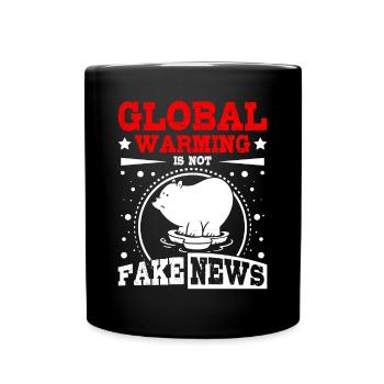Le réchauffement climatique n’est pas un faux newas - Mug uni - noir - Devant