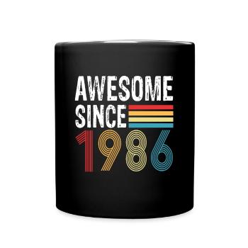 Awesome Since 1986 Birthday 1986 Vintage 1986 - Full Colour Mug - black - Front