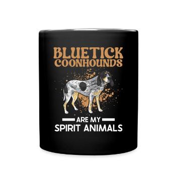 Bluetick Coonhound Gift Funny Saying - Full Colour Mug - black - Front
