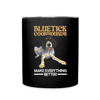 Bluetick Coonhound Gift Funny Saying - Full Colour Mug - black - Front