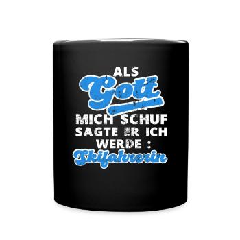 Skifahrerin Skifahrer Skifahren Ski Spruch - Tasse einfarbig - Schwarz - Vorne