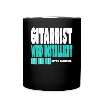 Gärtner wird installiert - Tasse einfarbig - Schwarz - Vorne