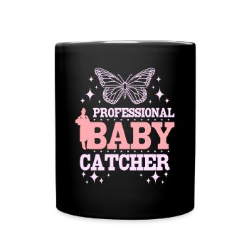 Attrape-bébé professionnel - Mug uni - noir - Devant