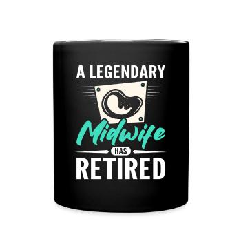 Une sage-femme légendaire a pris sa retraite - Mug uni - noir - Devant