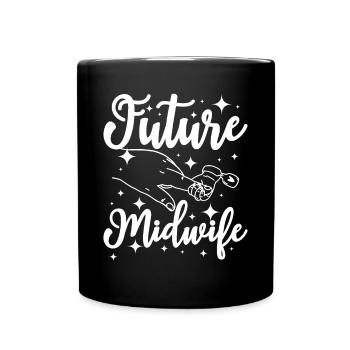 Future sage-femme - Mug uni - noir - Devant