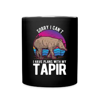 Désolé, je ne peux pas avoir de plans avec mon Tapir - Mug uni - noir - Devant