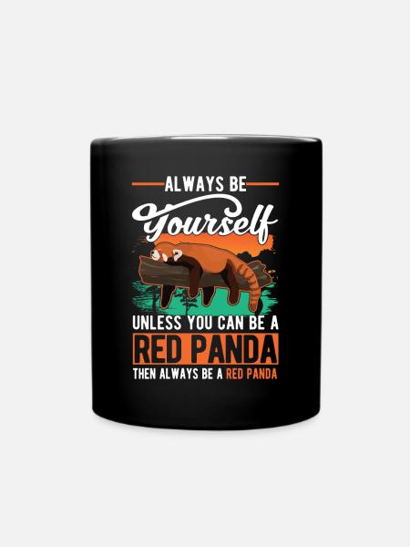 Roter Panda Geschenk Red Panda - Tasse einfarbig - Schwarz