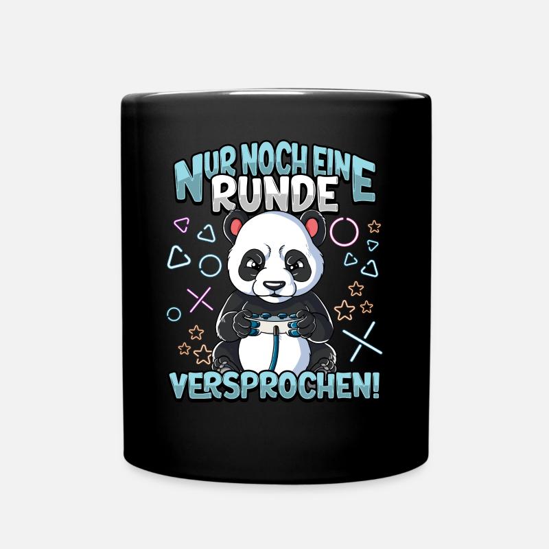 Nur noch eine Runde Zocken Gaming - Tasse einfarbig - Schwarz