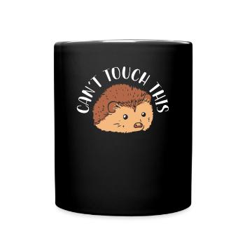 Can't touch the hedgehogs - Full Colour Mug - black - Front