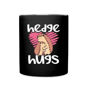 Câlins d’un hérisson - Mug uni - noir - Devant
