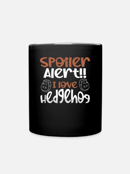 Spoiler Ich Liebe Igel - Tasse einfarbig - Schwarz