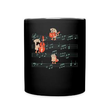 Gitarre Gitarristen Instrument Musik AKUSTISCHE - Tasse einfarbig - Schwarz - Vorne