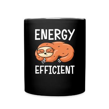 Energy-efficient sloth - Full Colour Mug - black - Front