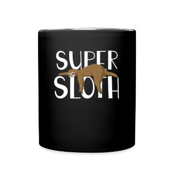 Super sloth - Full Colour Mug - black - Front