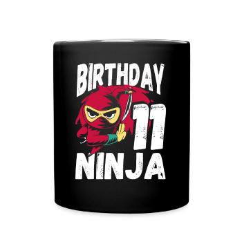 Cool Ninja for your 11th birthday - Full Colour Mug - black - Front