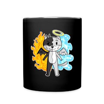 Cat cat breed American Wirehair - Full Colour Mug - black - Front