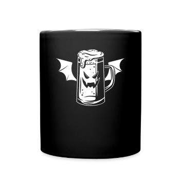 Halloween Vampire Beer I Halloween Beer Vampire - Full Colour Mug - black - Front