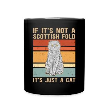 Schottische Faltohrkatze | Scottish Fold Geschenk - Tasse einfarbig - Schwarz - Vorne