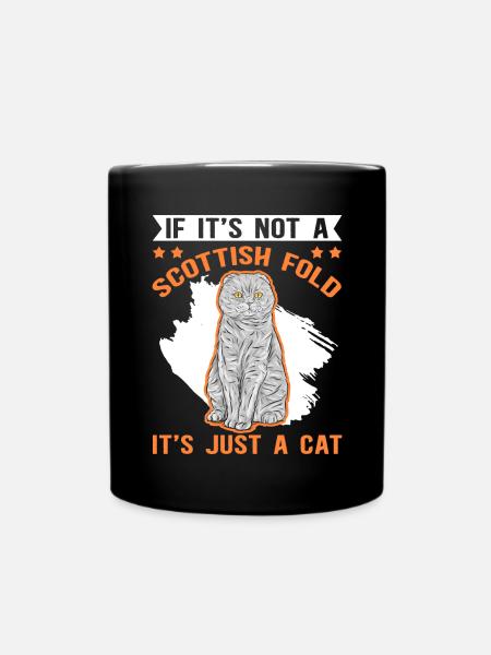 Schottische Faltohrkatze Katzenbesitzer Geschenk - Tasse einfarbig - Schwarz