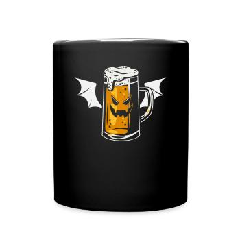 Halloween Beer Vampire I Funny Halloween Vampire - Full Colour Mug - black - Front