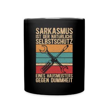 Hausmeister Facility Manager | Hauswart Geschenk - Tasse einfarbig - Schwarz - Vorne
