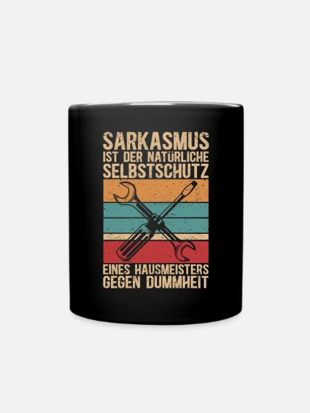 Hausmeister Facility Manager | Hauswart Geschenk - Tasse einfarbig - Schwarz