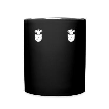 Axolotl Poitrine Poche Kawaii Axolotl Drôle Axolotl - Mug uni - noir - Devant